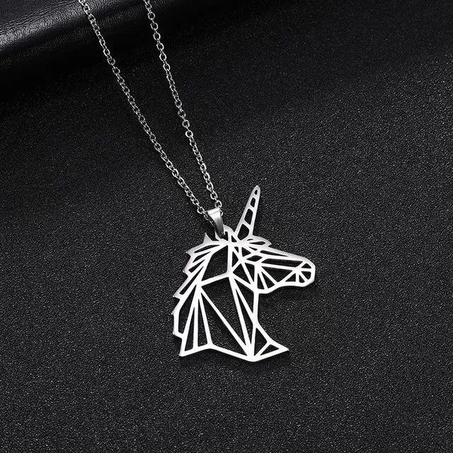 Geometric Unicorn Necklace