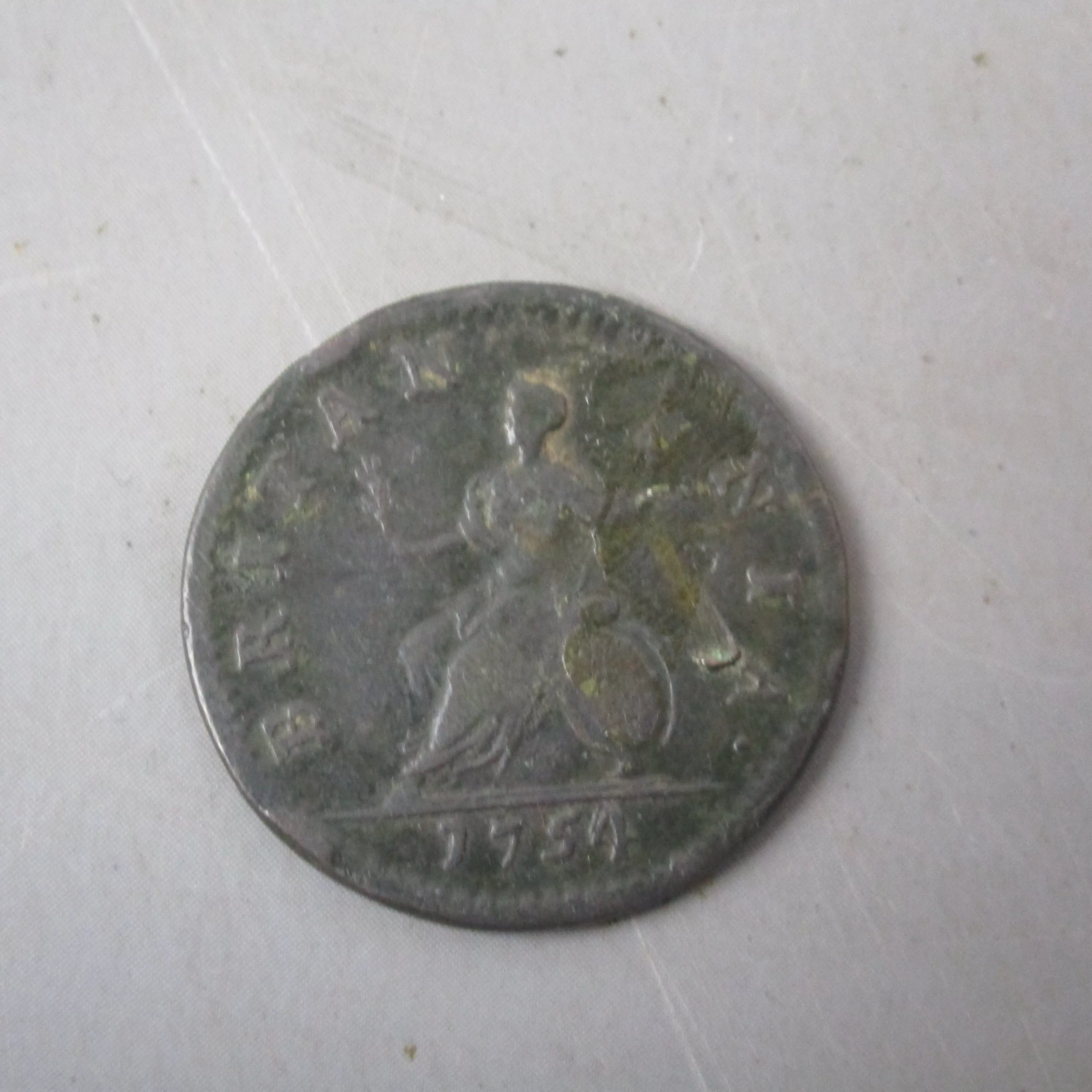 George II Farthing Coin Dated 1754