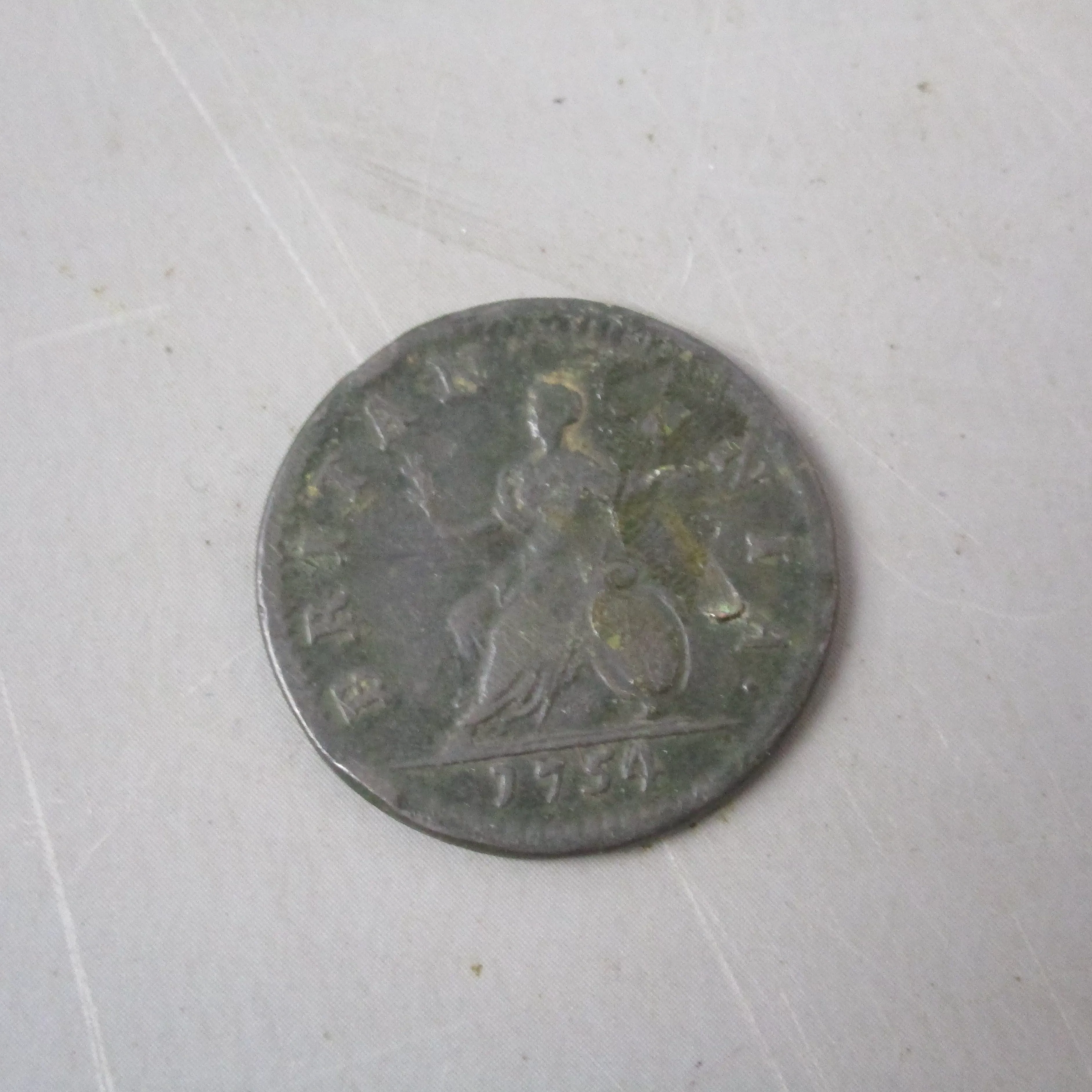 George II Farthing Coin Dated 1754