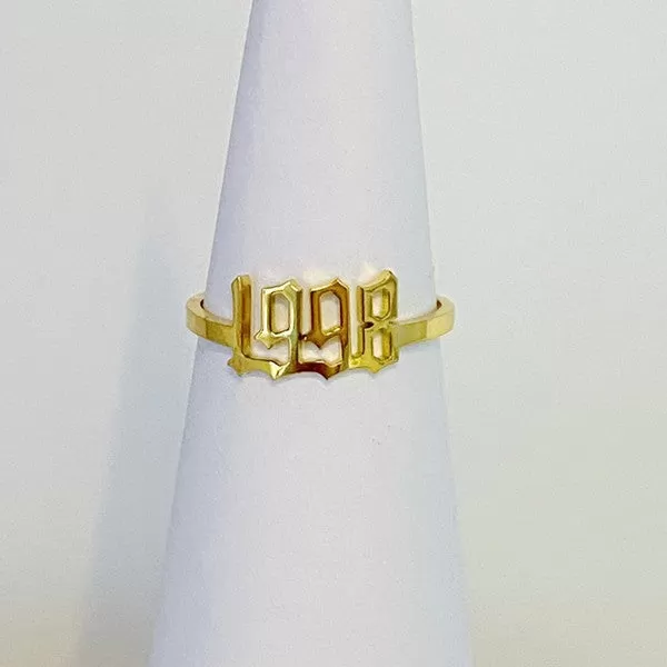 Gold Birth Year Ring