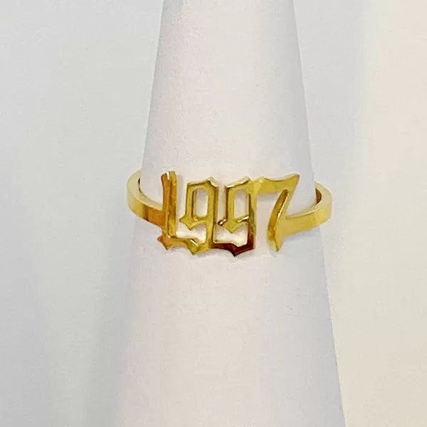 Gold Birth Year Ring