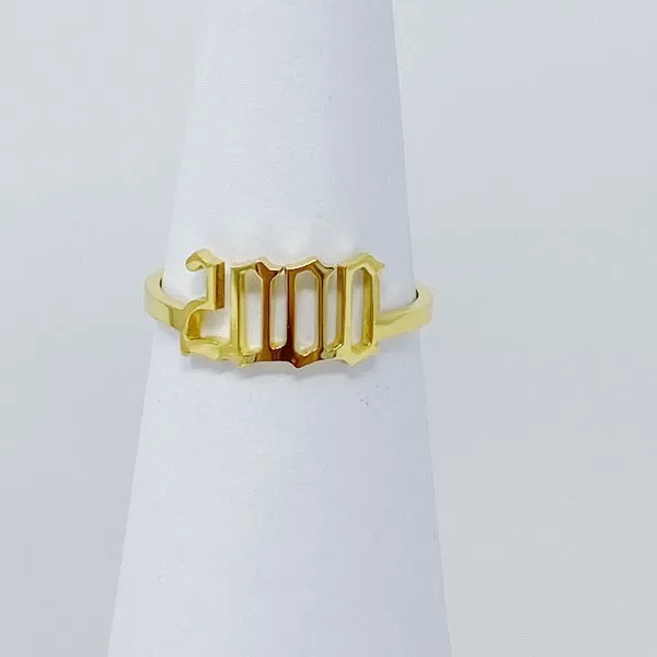 Gold Birth Year Ring