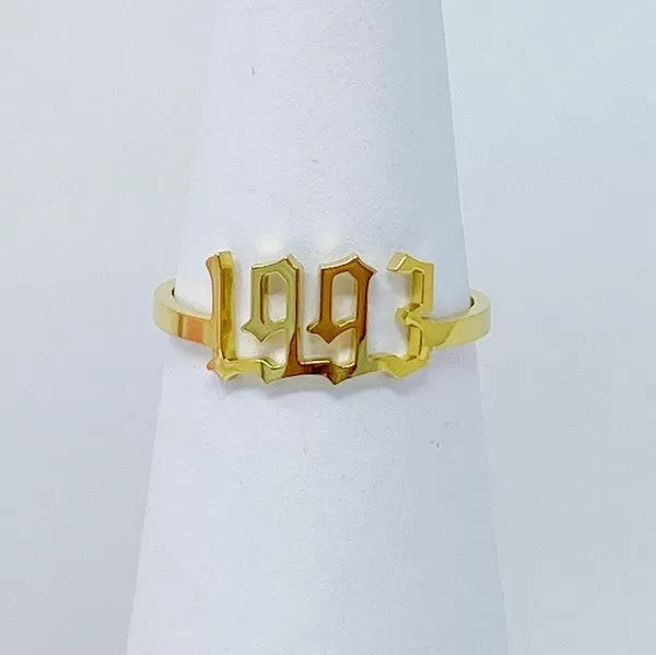 Gold Birth Year Ring