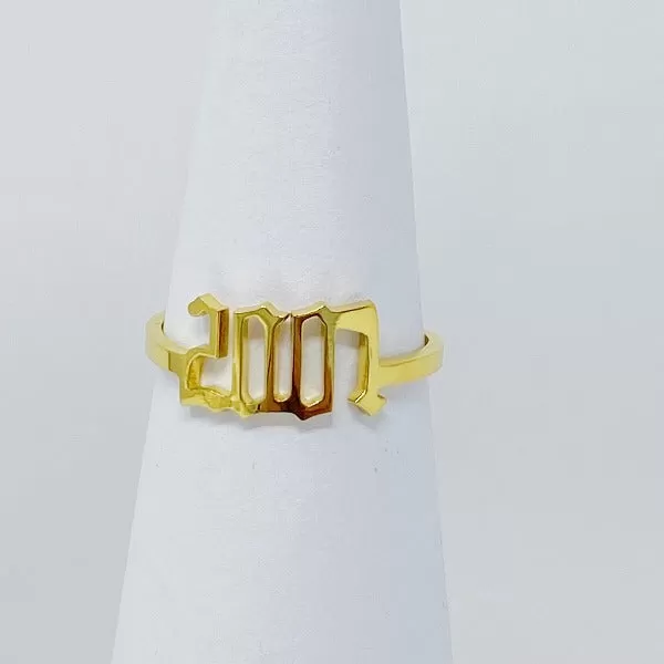 Gold Birth Year Ring