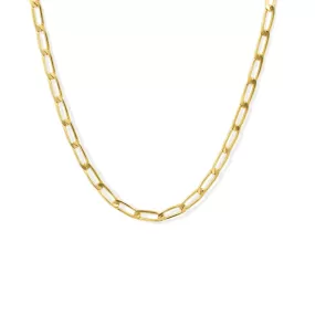 Gold Filled - Large Elongated Curb Chain Necklace