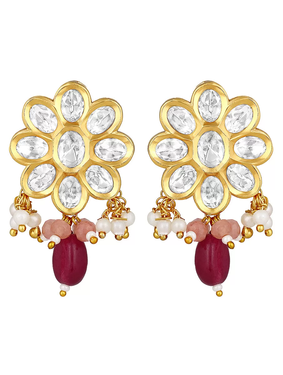 Gold Plated Kundan Earrings