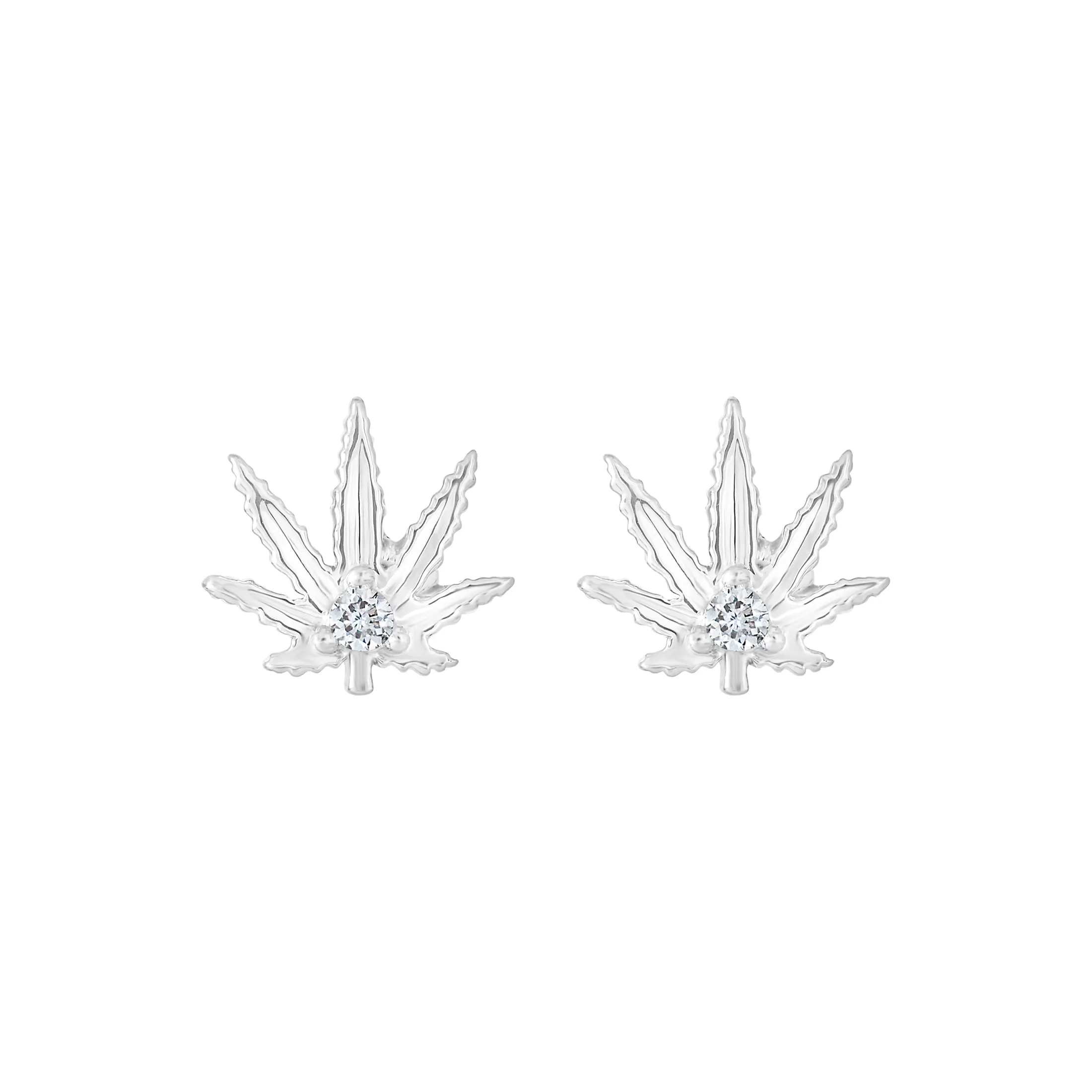 Gold "Sweet Sativa" Stud Earrings