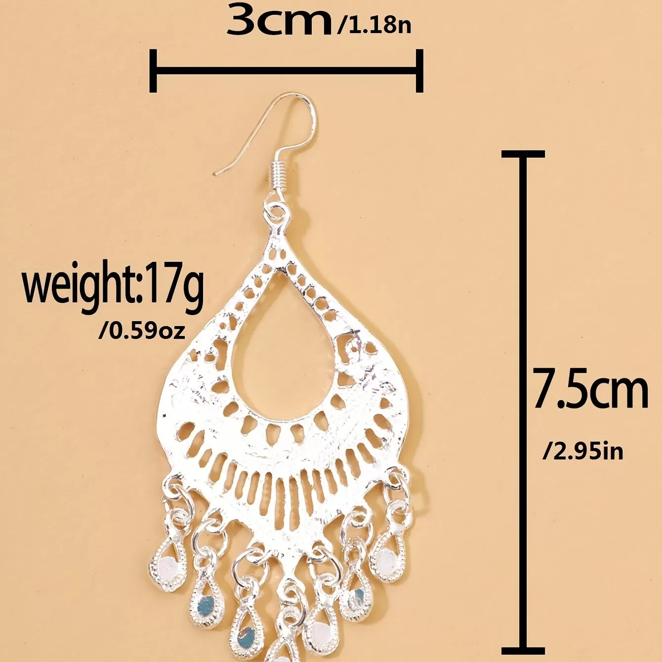 Gorgeous Bohemian Earrings - Zinc Alloy Silver Plated Jewelry - Perfect Gift for the Elegant Woman!