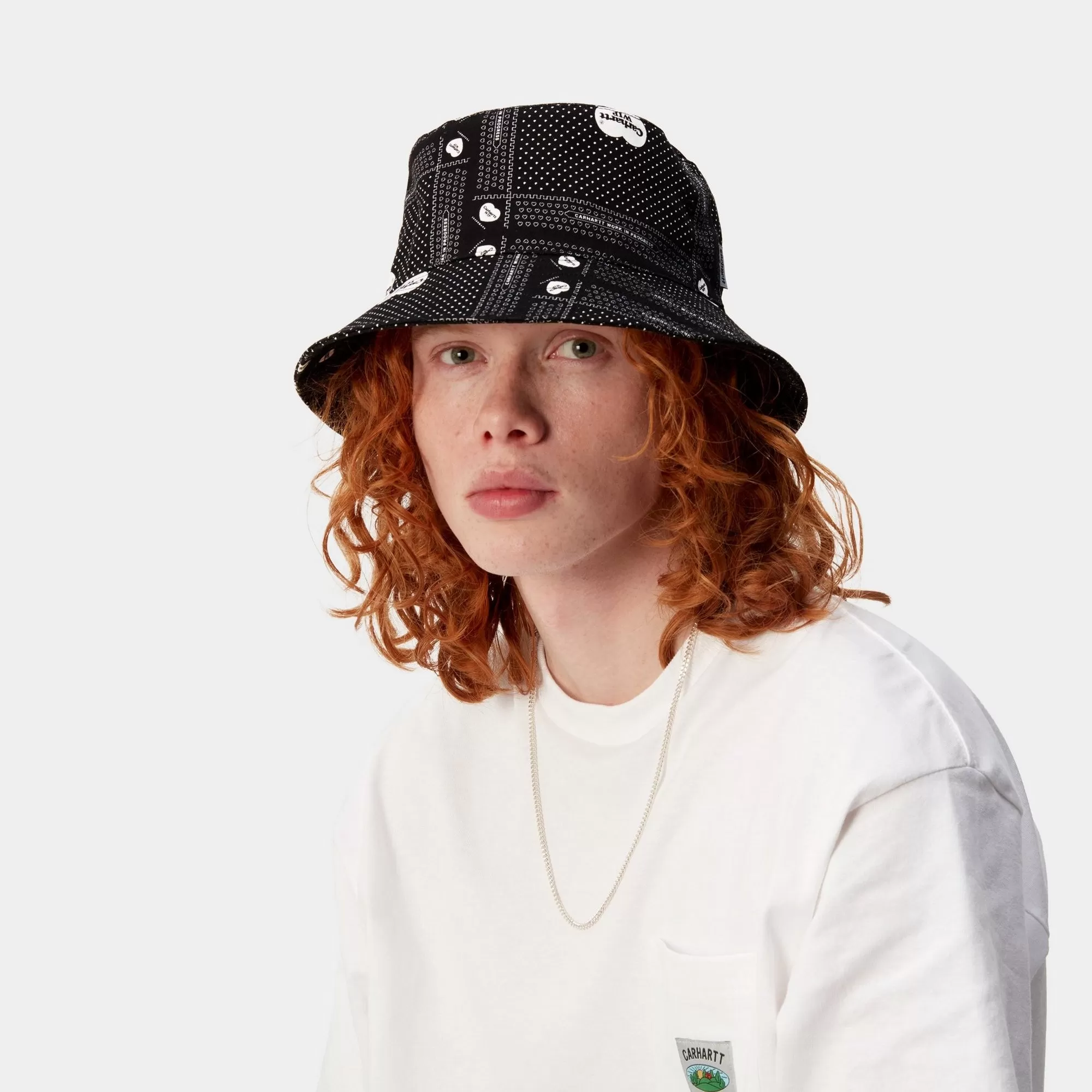 Graphic Bucket Hat | Black Heart Bandana Print