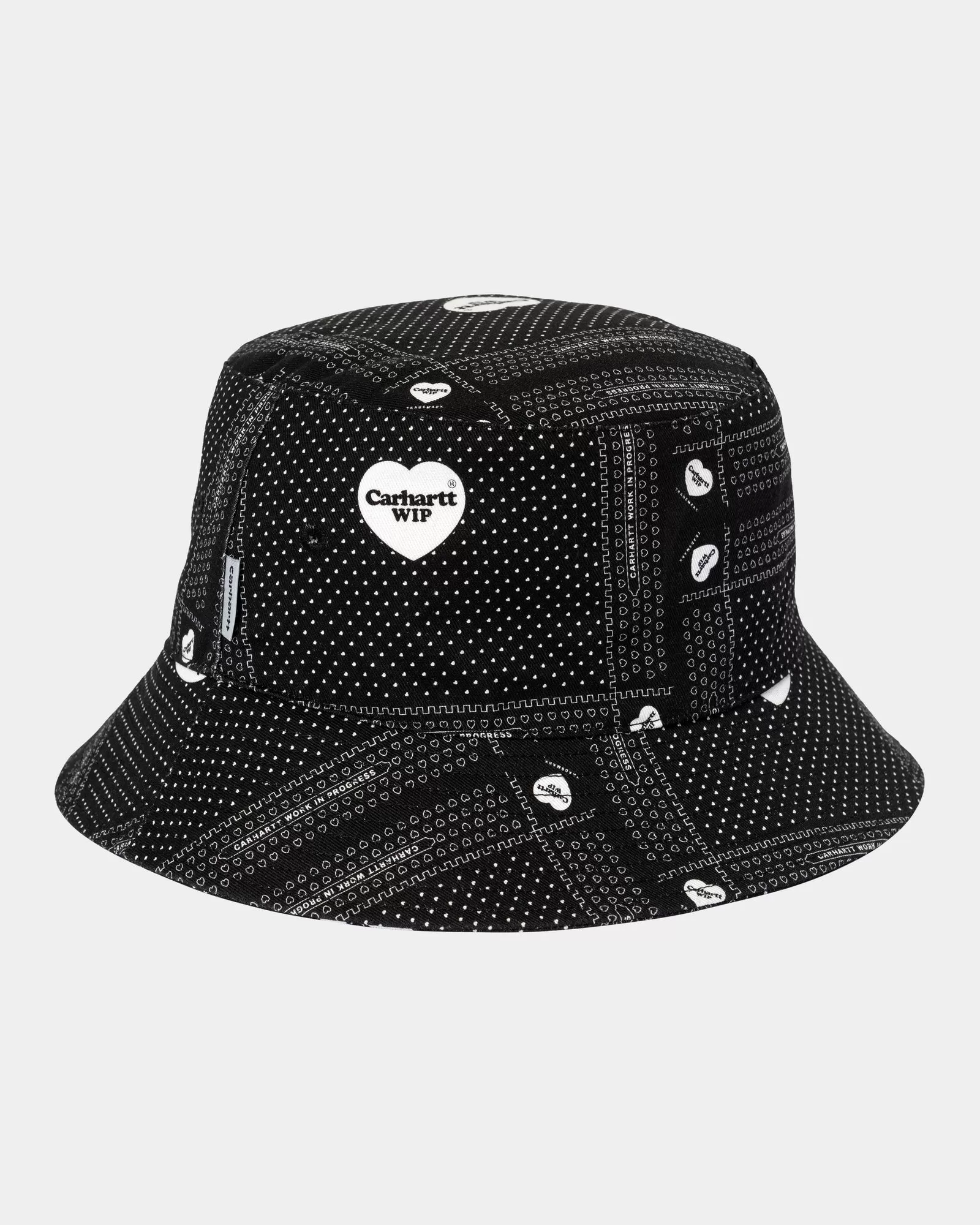 Graphic Bucket Hat | Black Heart Bandana Print