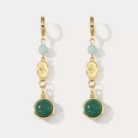 Green Gemstone Earrings