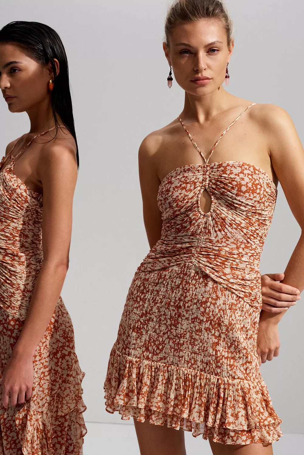 HALA Keyhole Mini Dress | Burnt Orange