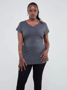 Hessed Short Sleeved Top - Grey