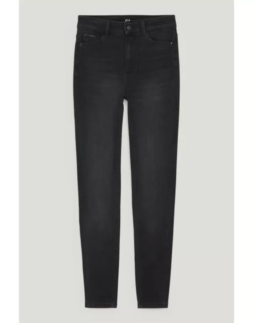 High Waist Curvy Skinny Jeans Black