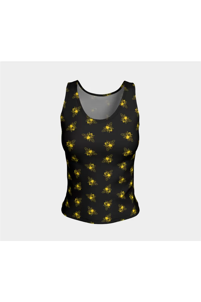 Honey Bee Busy Fitted Tank Top