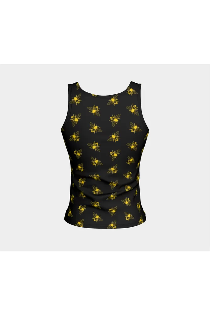 Honey Bee Busy Fitted Tank Top