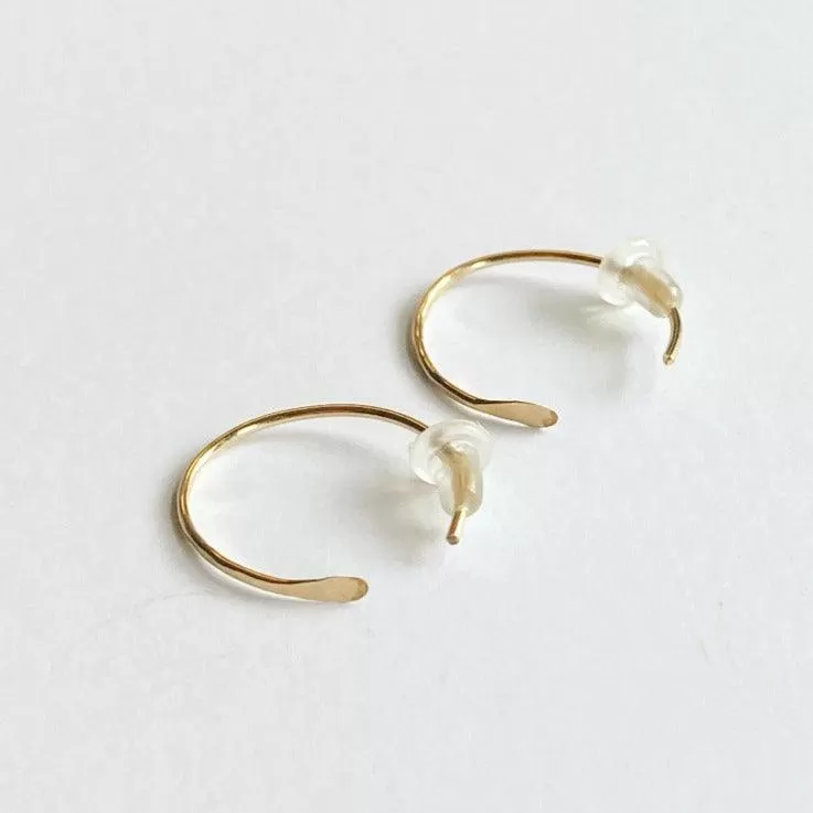 Indra Hoop Threader Earrings in Gold