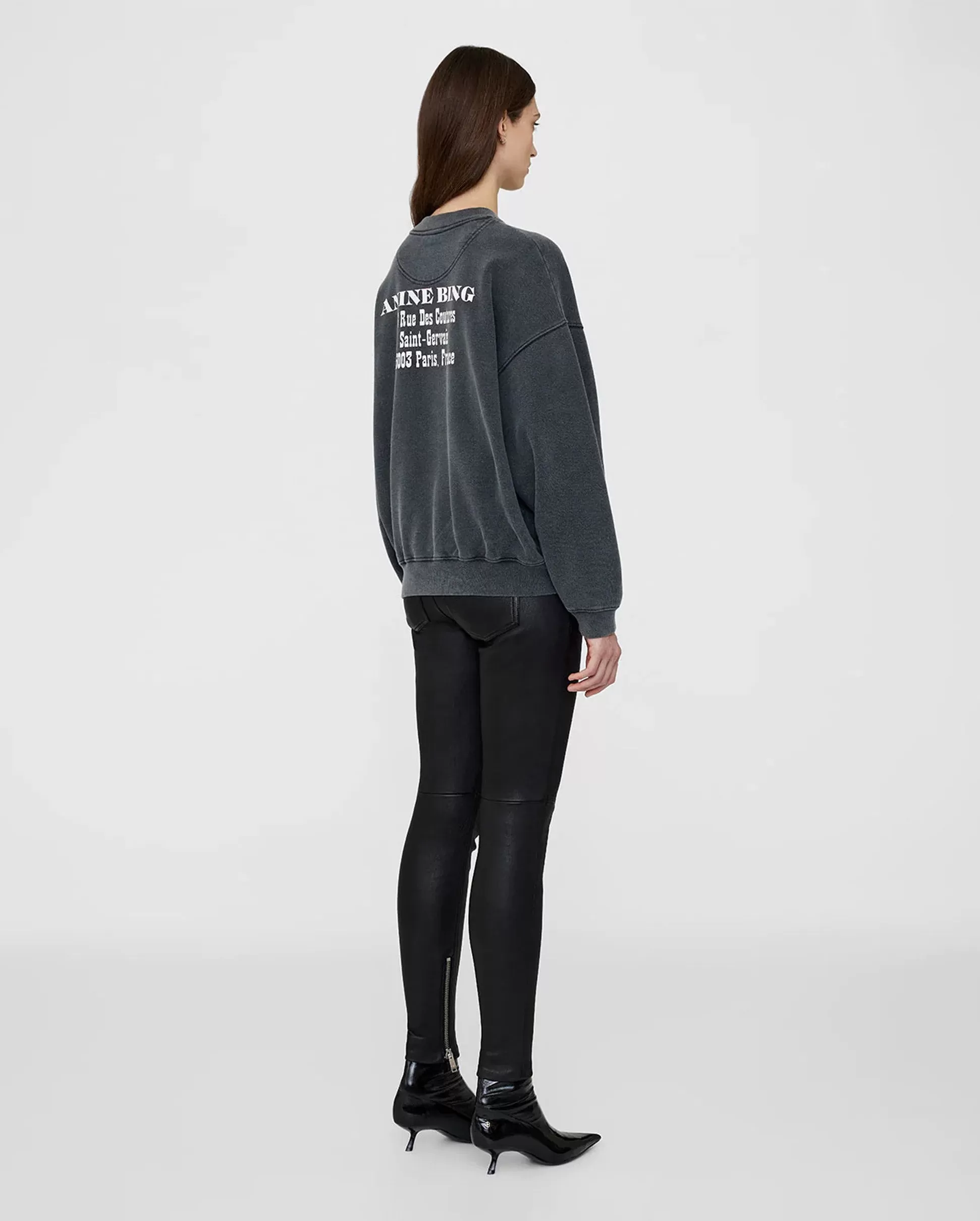 JACI SWEATSHIRT PARIS / WASHED BLACK