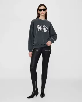 JACI SWEATSHIRT PARIS / WASHED BLACK