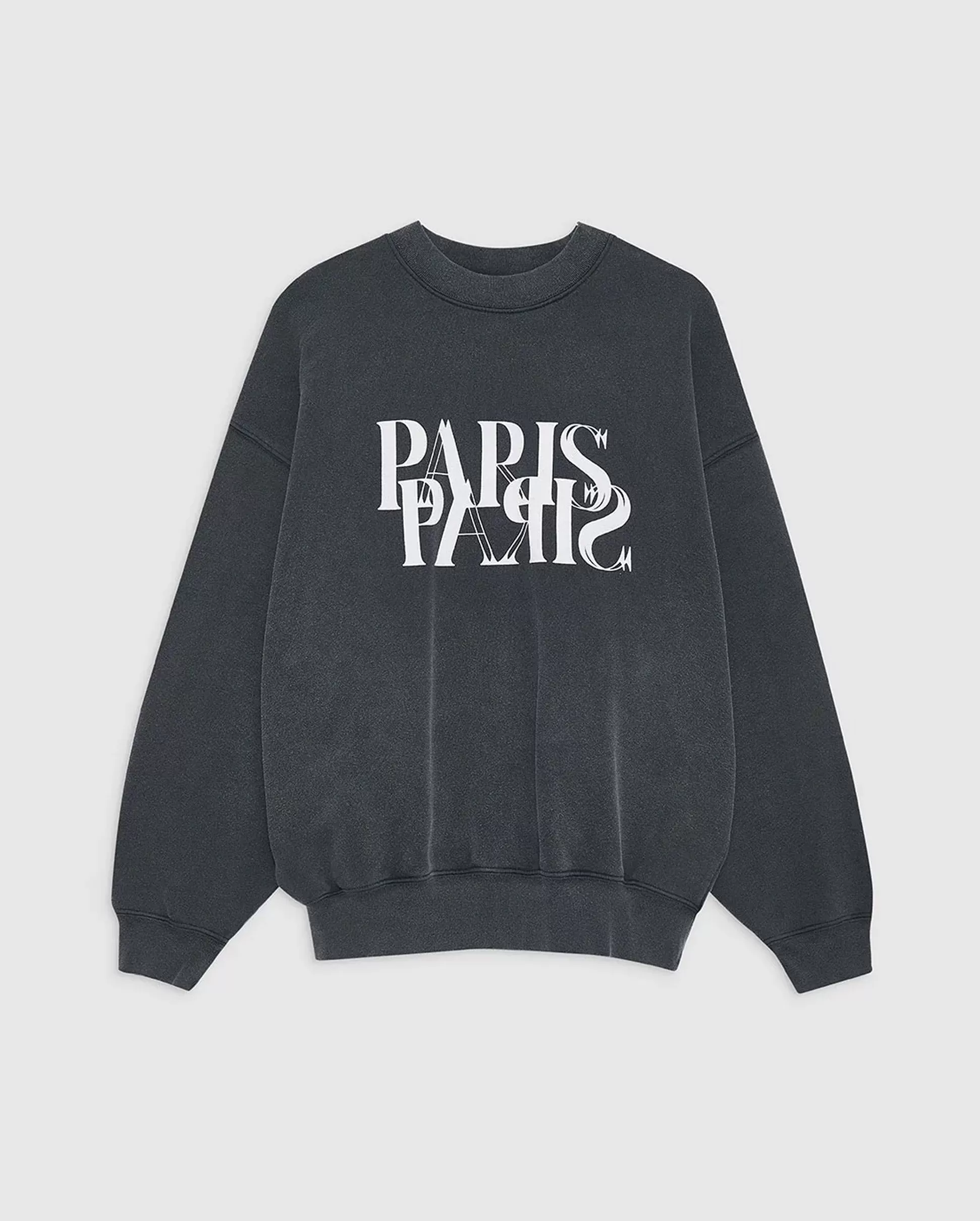 JACI SWEATSHIRT PARIS / WASHED BLACK