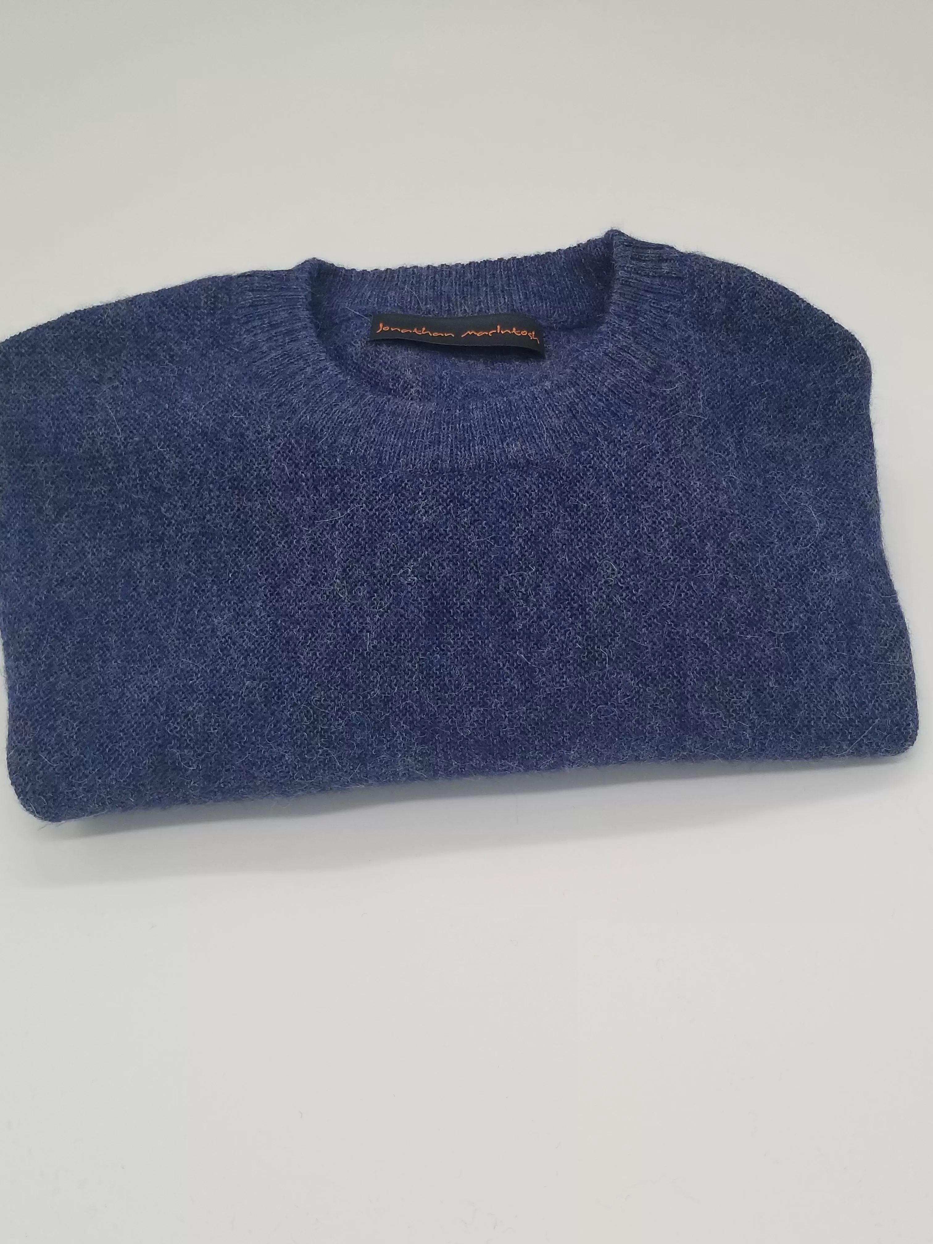 Jonathan MacIntosh Crew Neck Alpaca Sweater PS277 Indigo