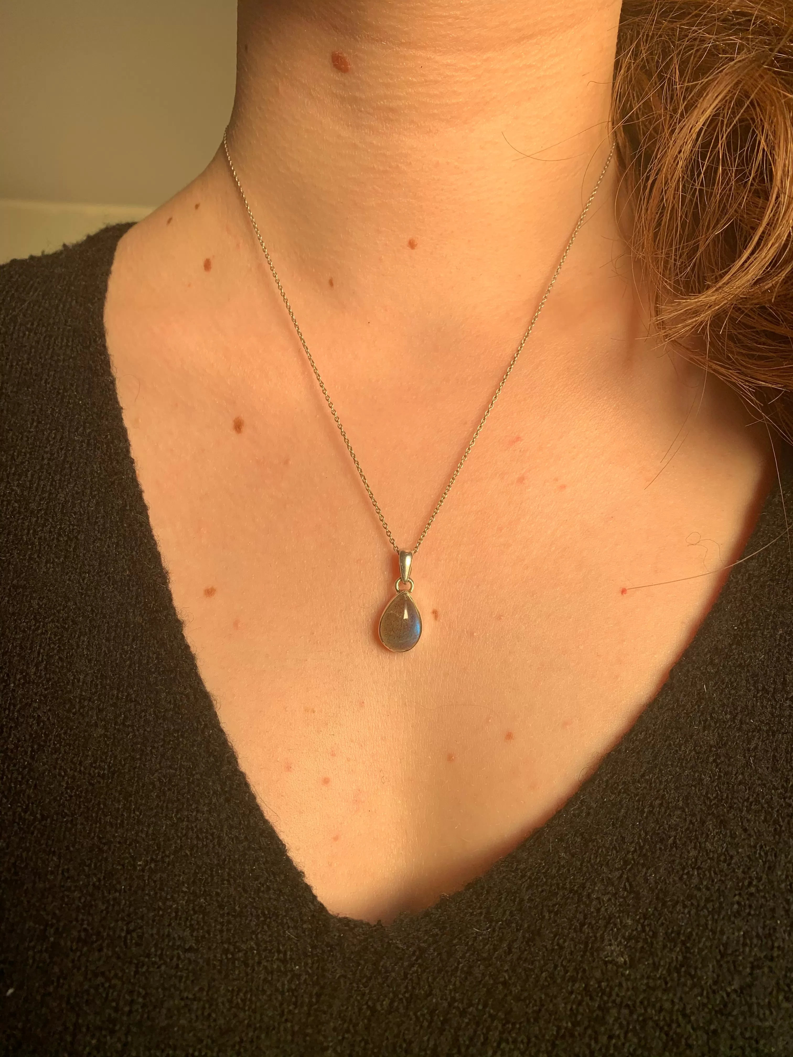 Labradorite Akoni Pendant - XSmall Teardrop