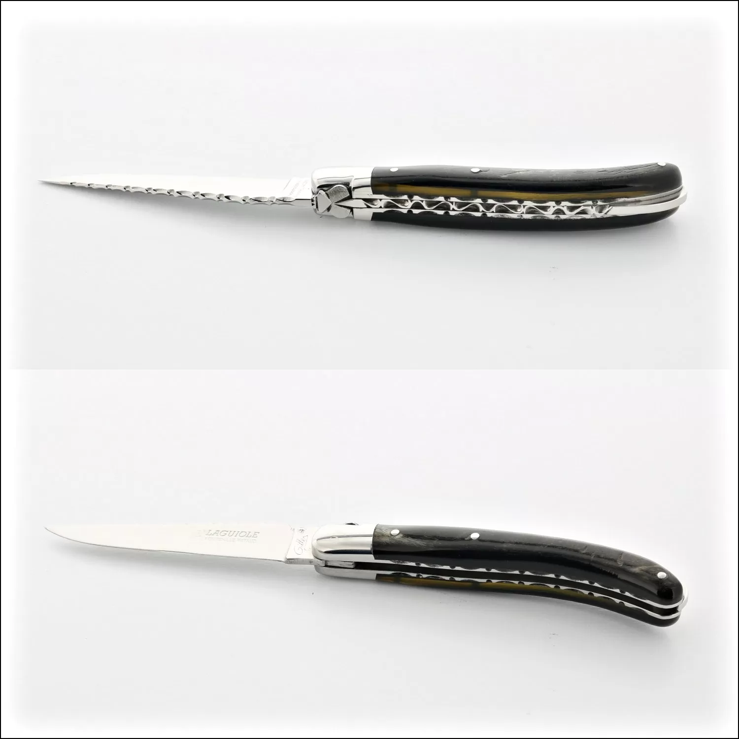 Laguiole Le Pocket Guilloche Dark Ram Horn Handle