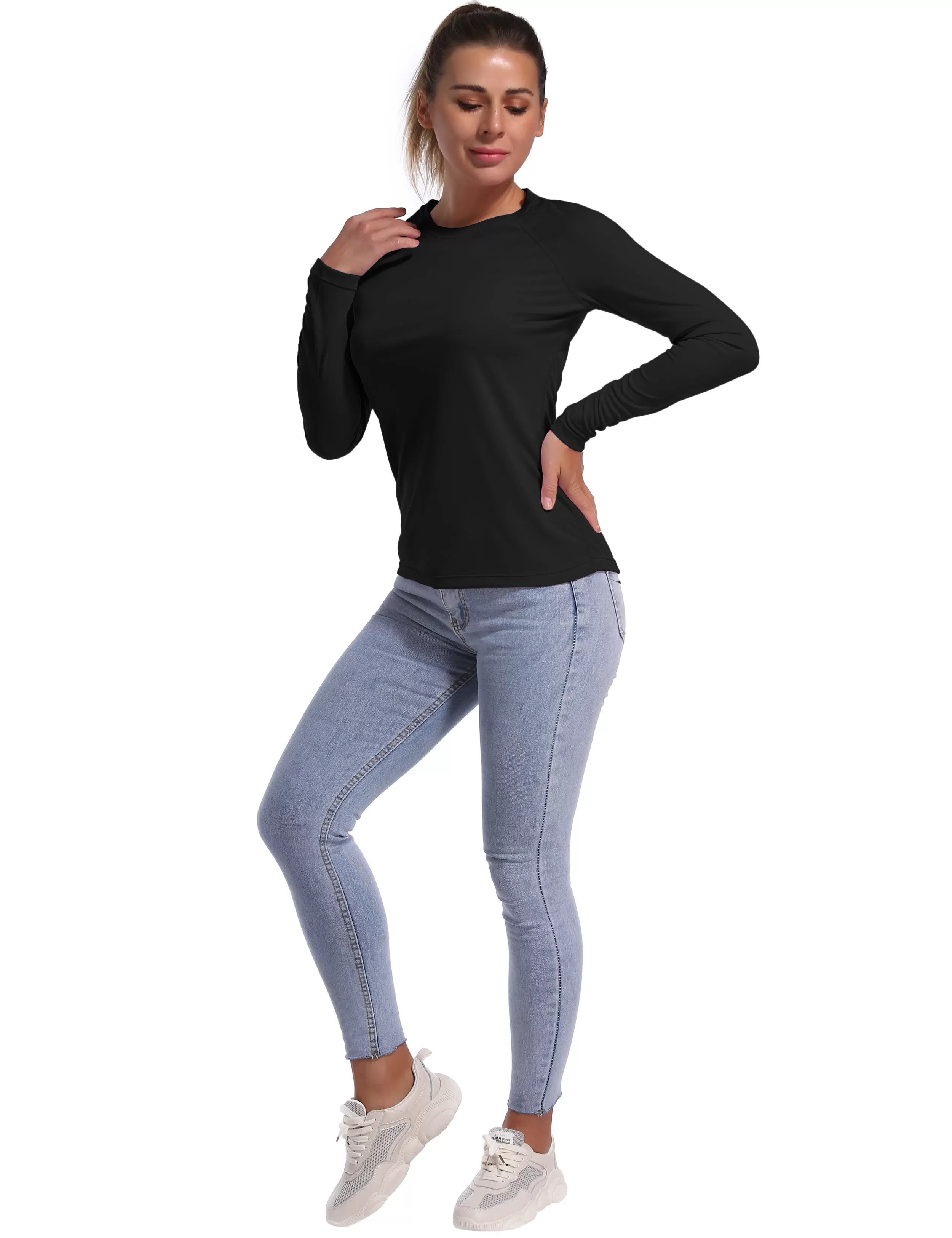 Long Sleeve Athletic Shirts black