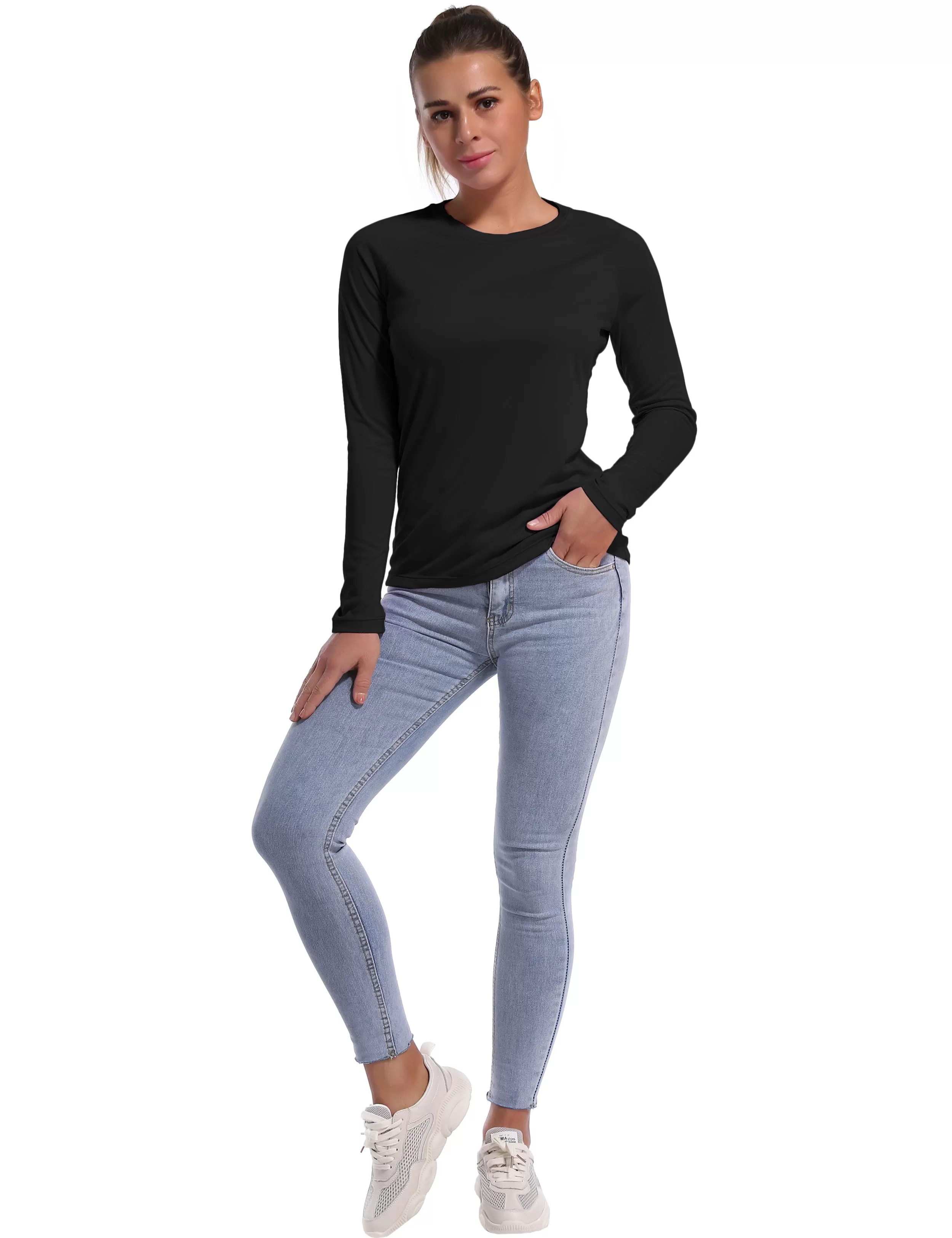 Long Sleeve Athletic Shirts black