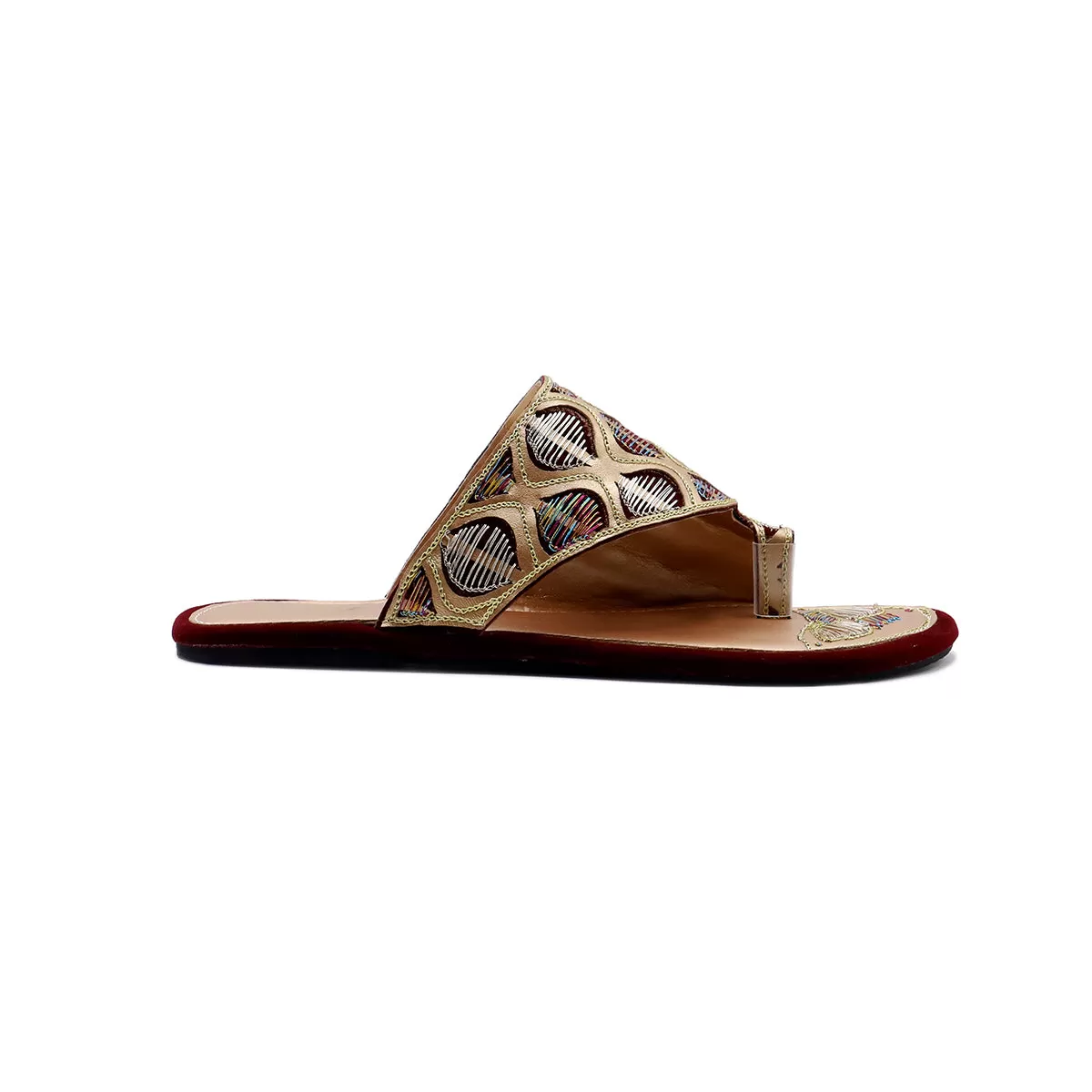 Maroon Ethnic Chappal L00500014