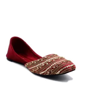 Maroon Ethnic Khussa L00940011