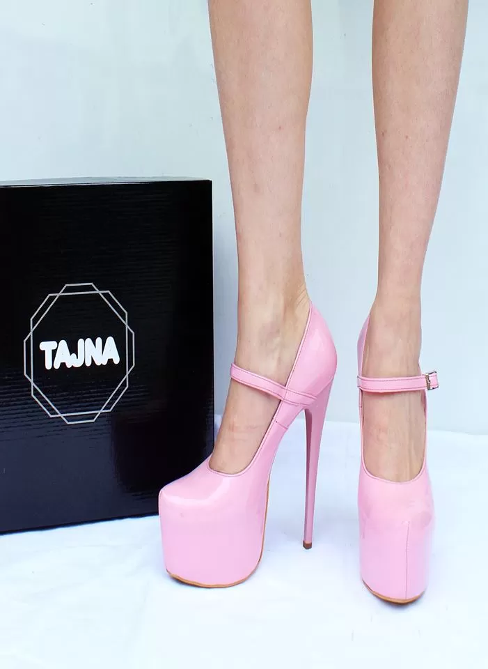 Mary Jane Light Pink  High Heel Platform Shoes