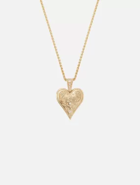 Medium Southwestern Heart Charm Necklace