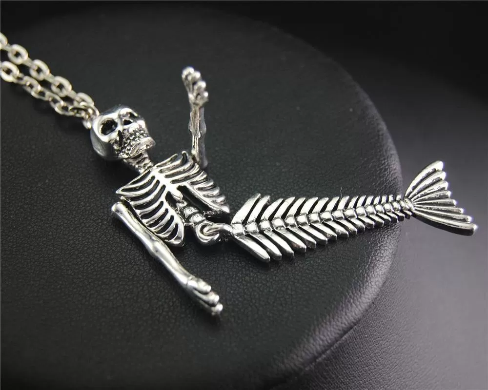 Mermaid Skeleton Necklace