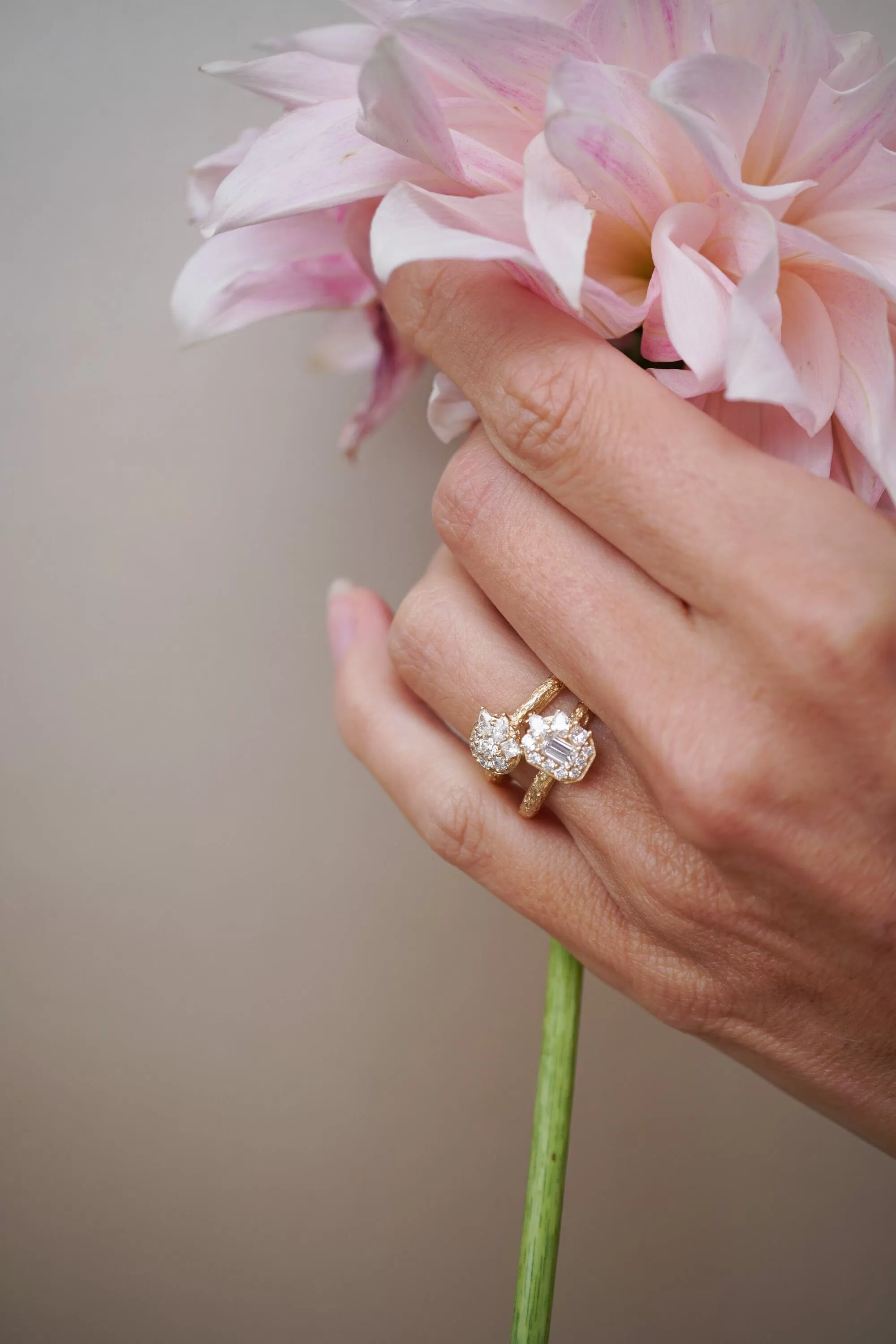 Moonscape Baguette Diamond Ring