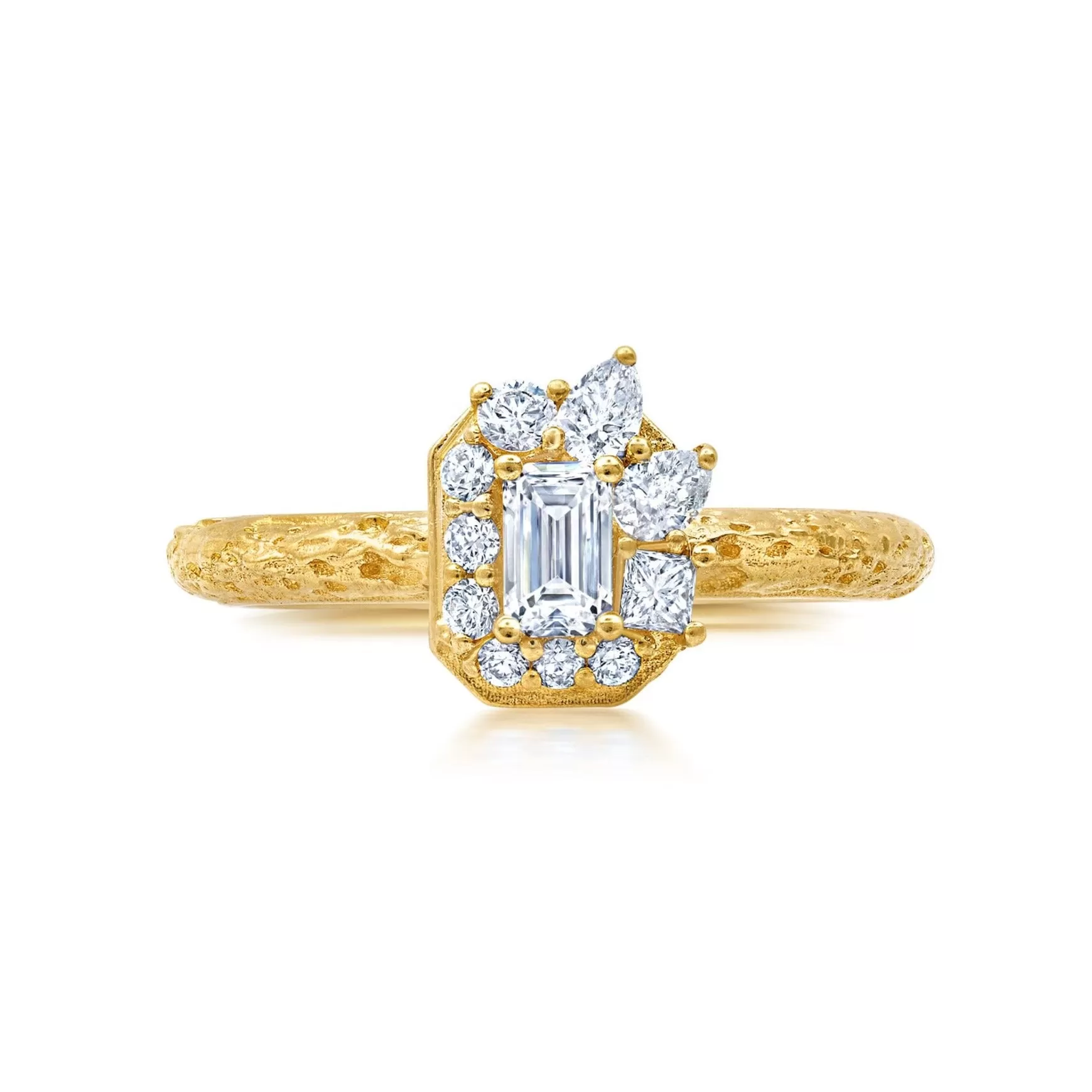 Moonscape Baguette Diamond Ring