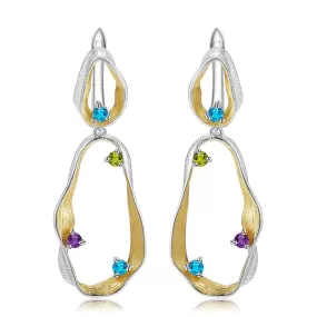 Multi Color Dangling Earrings