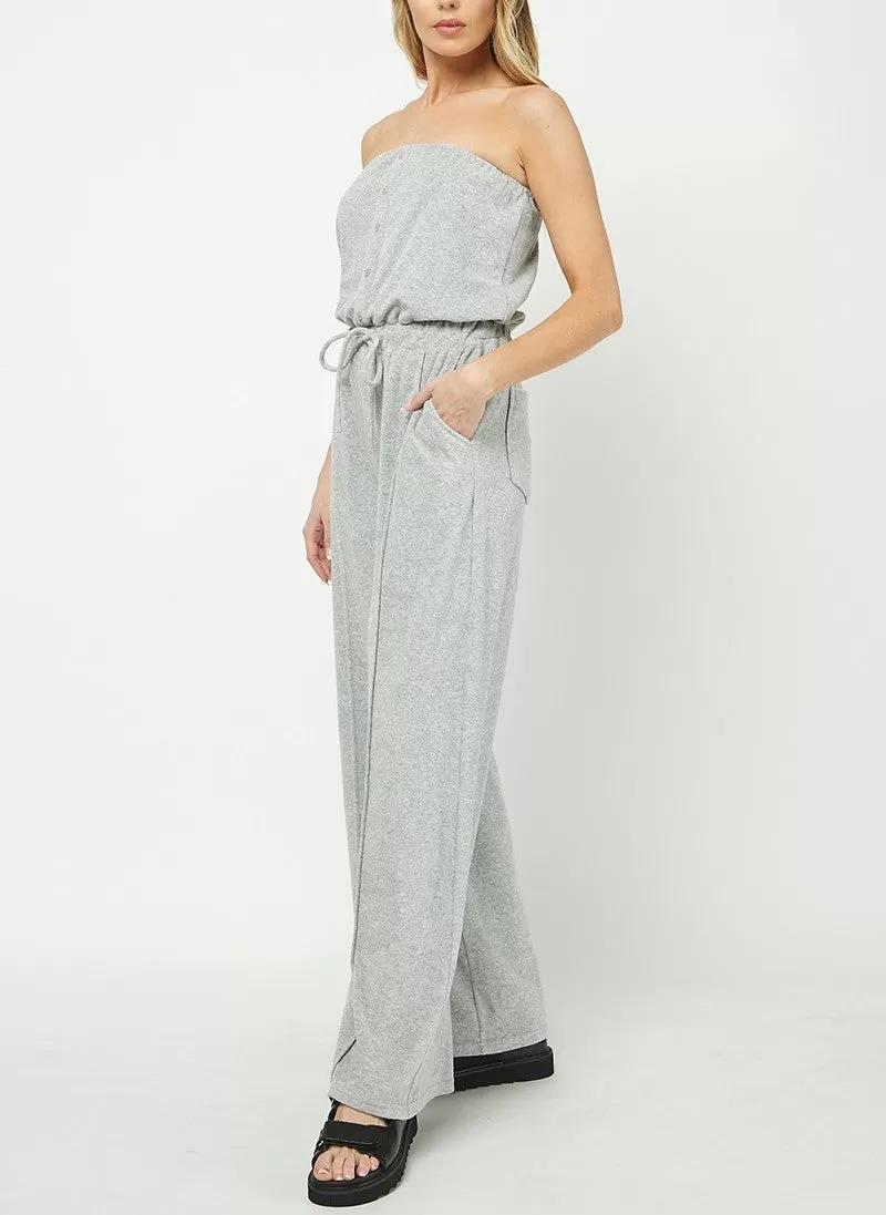 Nelly Sleeveless Terry Jumpsuit