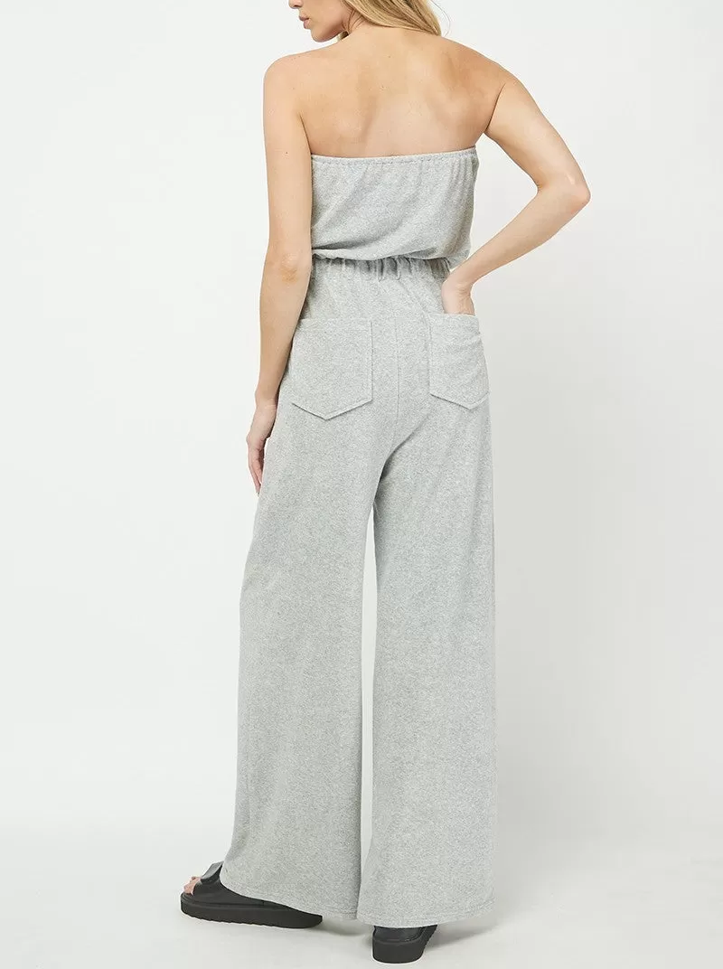 Nelly Sleeveless Terry Jumpsuit