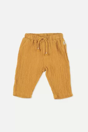 Ochre Soft Gauze Baby Pants