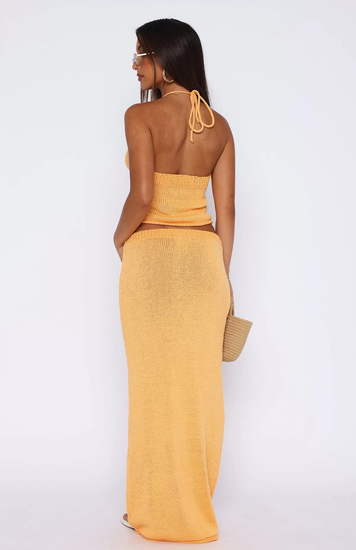 One Time Offer Crochet Maxi Skirt Sherbet