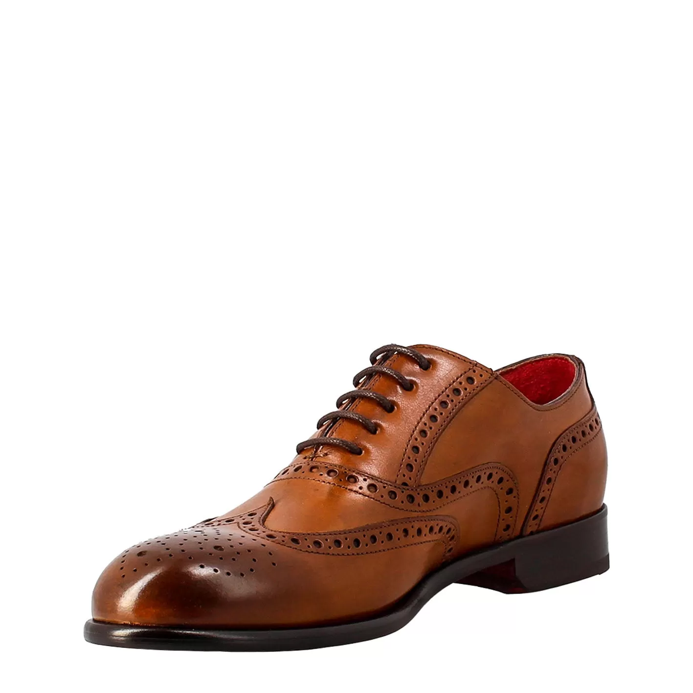 Oxford brogue marrone elegante da uomo in pelle