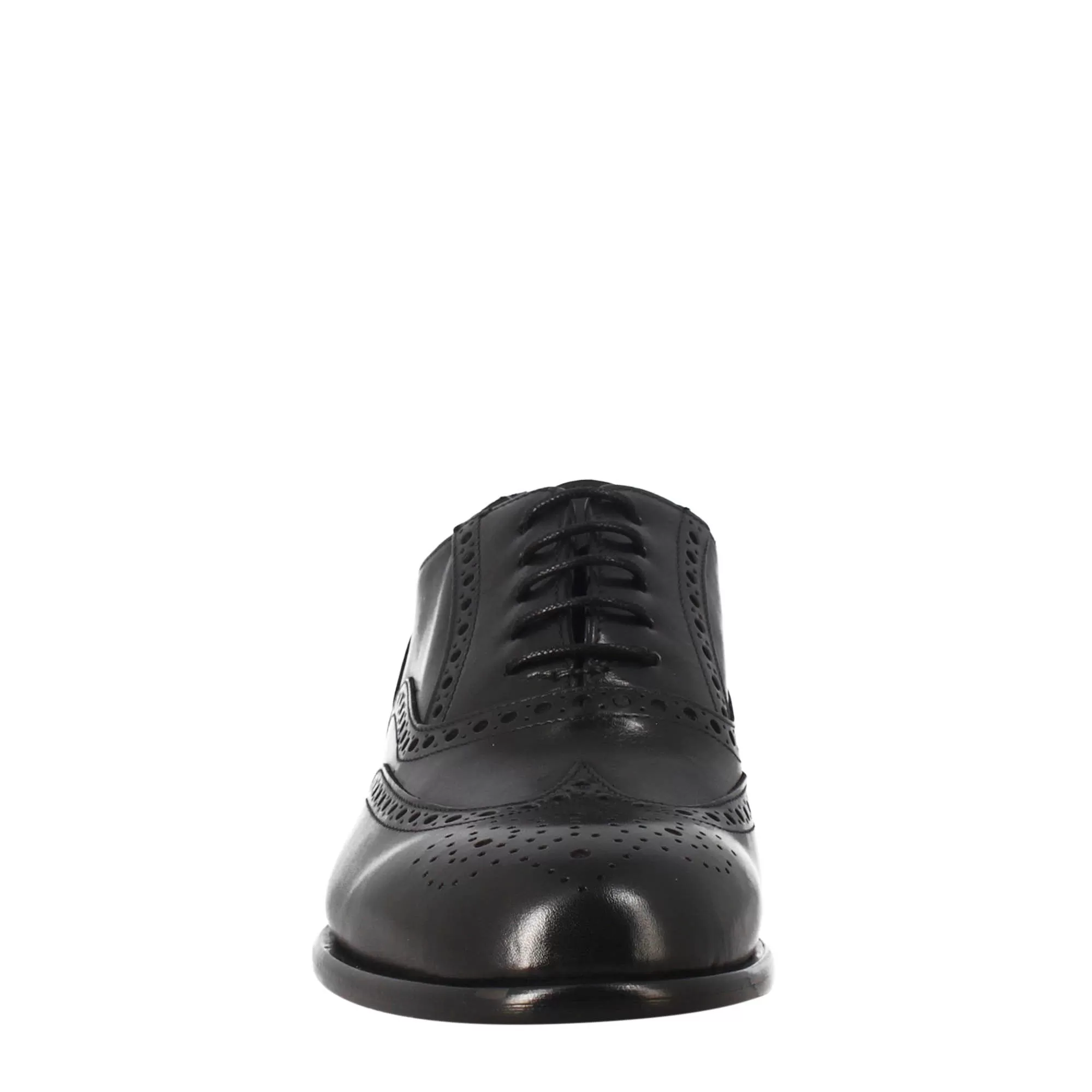 Oxford brogue nero elegante da uomo in pelle