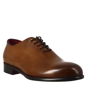 Oxford wholecut marrone siena elegante da uomo in pelle