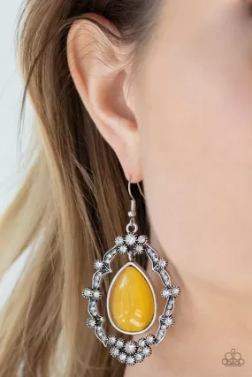 Paparazzi Icy Eden - Yellow Earring