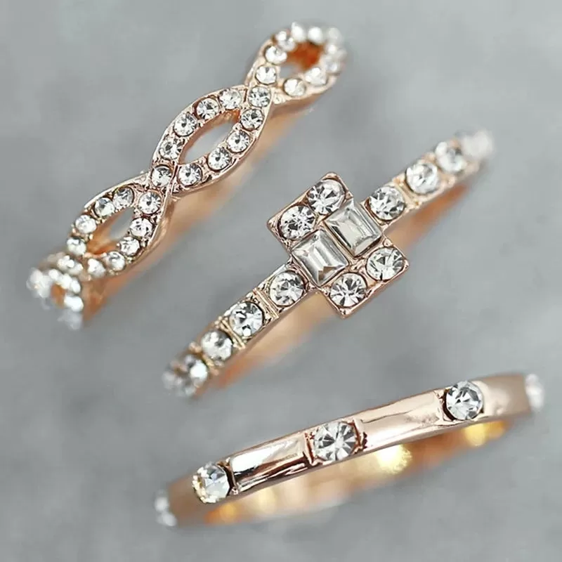 Party Statement Rings Set of 3 Rings