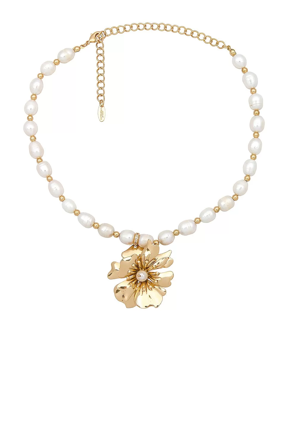 Pearl And Floral Necklace