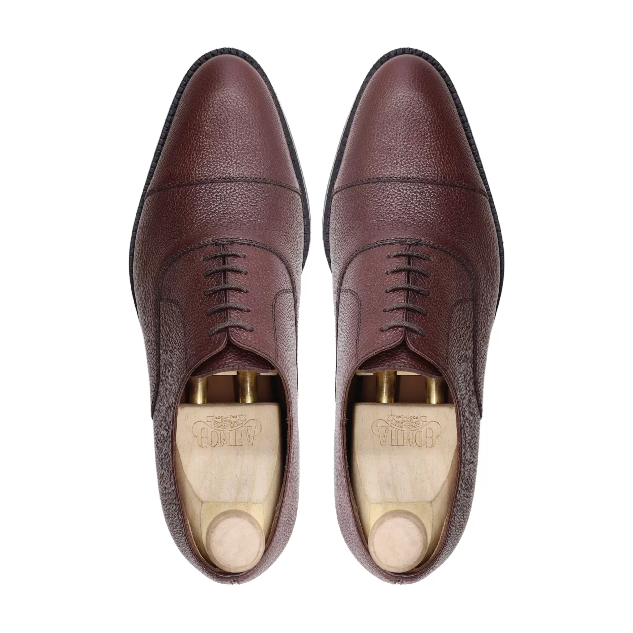 Plock - Men's Oxblood Pebble Grain Oxford Shoe