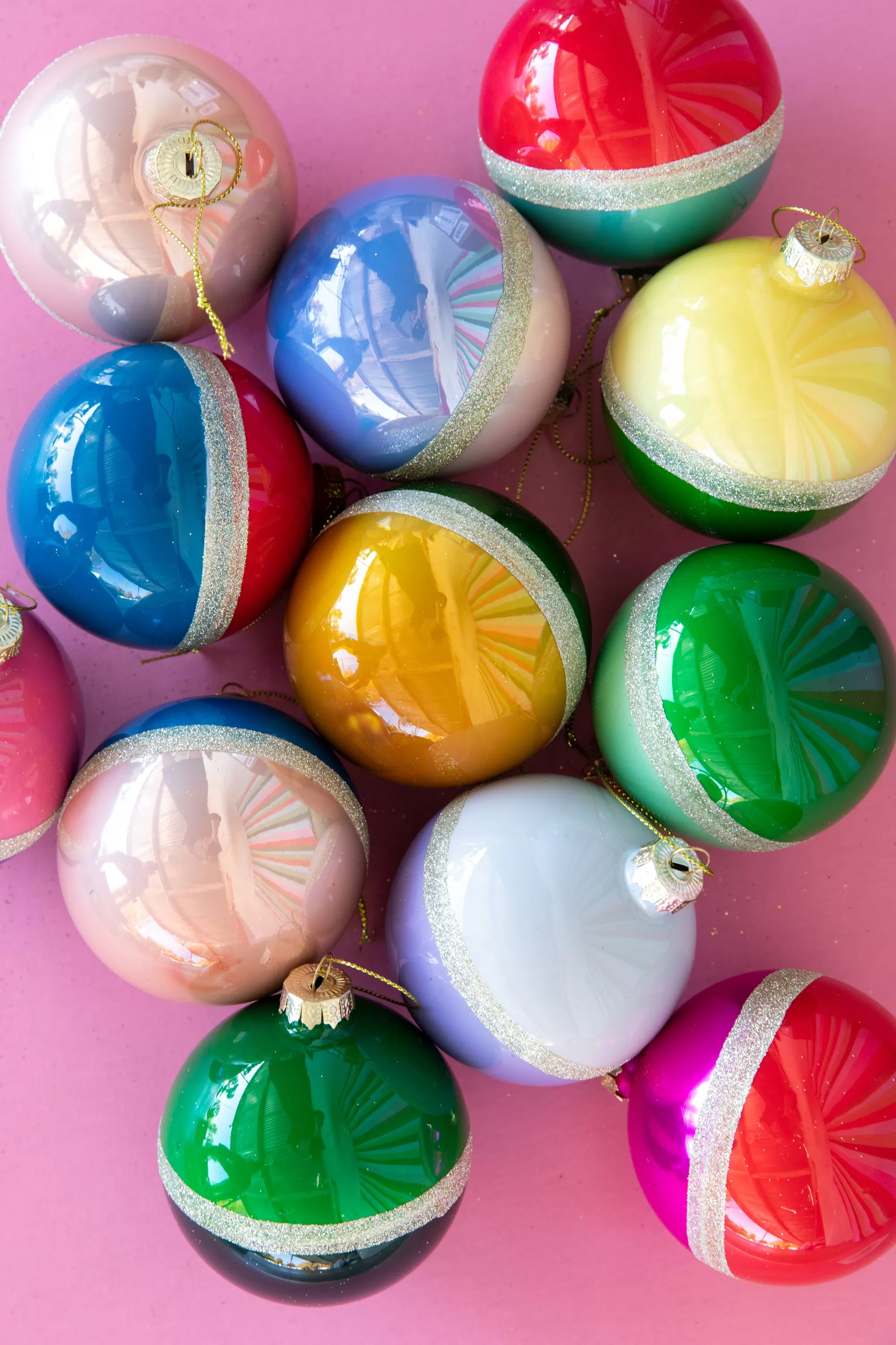 Rainbow Bauble Ornaments Set