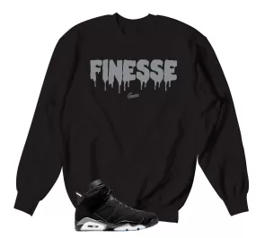 Retro 6 Metallic Silver Finesse Sweater